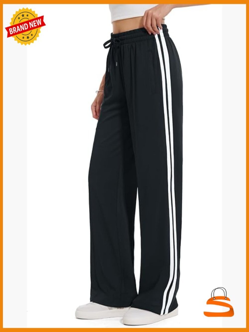Women's Track Pants Straight Leg Loose Jogging Sweatpants Athletic Running